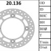 【バイク:ブレーキローター リア用】スズキ DR250 RX DR250RX Jebel 250 1996 1997 1998 2000 2004 - 画像 (3)