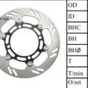 【バイク:ブレーキローター フロント用】 カワサキ KX125 03-05 KDX200 86-01 KDX220 94-03 KLX250E 93-95 KLX250S 2009-2017 - 画像 (2)