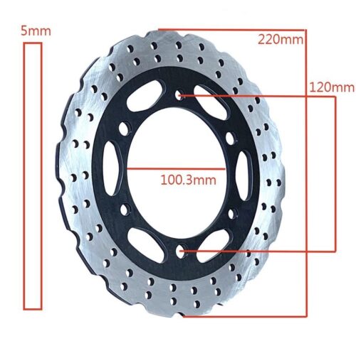 【バイク:ブレーキローター リア用】220MM カワサキ ニンジャ 400 EX400 2018-21 Versys-X 300 ABS KLE300 2017-2021