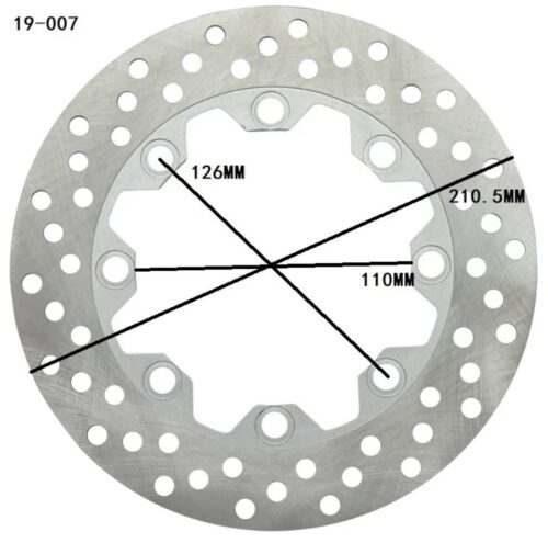 【バイク:ブレーキローター リア用】カワサキ KL250 Stockman 1998-2019 Supersherpa 1997-2009 KMX125 1986-2003